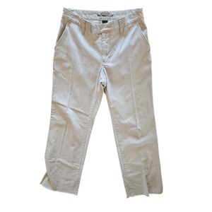 Abercrombie Fitch Women Khaki Chino Pants Size 4 Raw Hem Y2K
